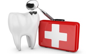 Illustration of tooth with emergency kit