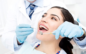 Dental patient undergoing exam