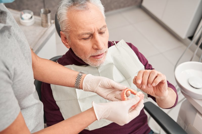 Man with dentures